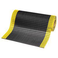 Tapete gradeado PVC Antiderrapante Flexdek L90 Preto/ Amarelo - Notrax