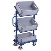Carro com caixas de norma europeia – 610 x 410 mm – Capacidade de 200 kg