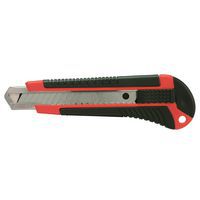 Faca de segurança em plástico bimaterial, botão de pressão, bloqueio automático – Sign