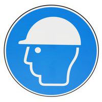 Painel – Uso obrigatório de capacete de proteção – PVC – Manutan Expert