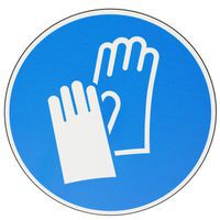Painel – Uso obrigatório de luvas de proteção – PVC – Manutan Expert