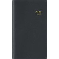 Agenda semanal Interplan preta com espirais – 9 x 16 cm – ano 2025