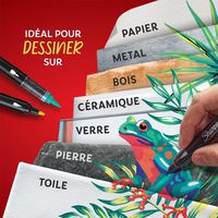 Conjunto de 6 marcadores de tinta acrílica Sharpie, ponta em pincel – Sharpie