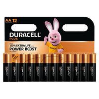 Pilha alcalina AA Plus Powerboost – 12 unidades – Duracell