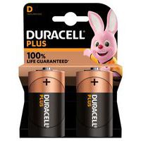 Pilha alcalina D Plus 100% – 2 unidades – Duracell