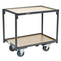 Carro de plataformas em madeira para caixas – capacidade: 250 kg – Manutan Expert