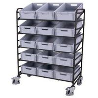 Carro de aço com caixas de norma europeia – Capacidade de 250 kg