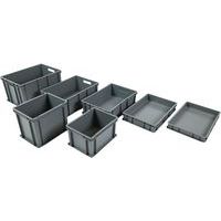 Caixa de norma europeia – 300 a 600 mm de comprimento – 12 a 64 L – Manutan Expert