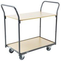 Carro com 2 pegas e plataformas em madeira – capacidade de 250 kg – Manutan Expert