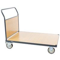 Carro com espaldar fixo em madeira – capacidade de 400 a 500 kg – Manutan Expert