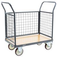 Carro com 3 espaldares gradeados – capacidade de 400 a 500 kg – Manutan Expert