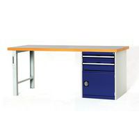 Bancada Cubio Combi com 2 gavetas + 1 armário - Largura 200 cm - Polyrey