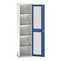 Armário Verso com portas transparentes e 4 prateleiras 525x350x2000 – Bott