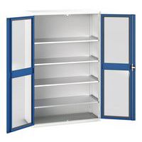 Portas transparentes do armário Verso com 4 prateleiras 1300x550x2000