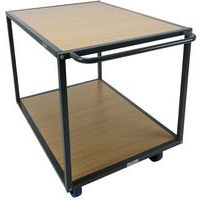 Carro em aço com 2 plataformas em madeira – capacidade de 400 a 500 kg – Manutan Expert