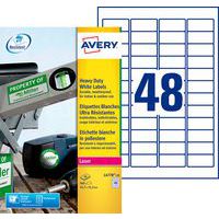 Etiqueta autocolante branca ultrarresistente – impressão a laser