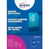 Bolsa adesiva transparente para colocar na parede – Avery