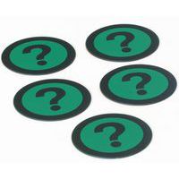 Conjunto de 5 ímanes verdes com ícone de Ponto de interrogação – Smit Visual