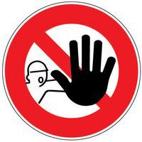 Painel de proibição – Acesso proibido a pessoas não autorizadas – adesivo