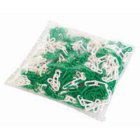 Corrente de plástico em saco - Branco/Verde