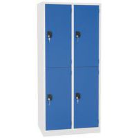 Cacifo multicompartimentos com cabides Modulo – 1 a 3 colunas – Com base, Tipo de vestiário: Com guarda-roupa