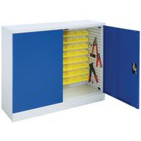 Armário com portas rebatíveis em kit com painel - Baixo - Manutan