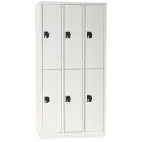Cacifo multicompartimentos com cabides Modulo – 1 a 3 colunas – Com base, Tipo de vestiário: Com guarda-roupa
