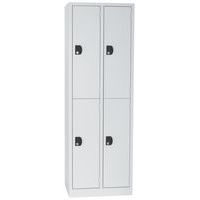 Cacifo multicompartimentos com cabides Modulo – 1 a 3 colunas – Com base, Tipo de vestiário: Com guarda-roupa