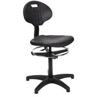 Cadeira de oficina ergonómica – Alta, Com apoio para braços: não, Tipo de pé: Calços