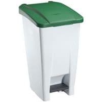 Caixote de lixo móvel com pedal – 60 L, Capacidade: 60 L, Abertura: Com pedal, Material: Plástico