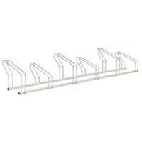 Suporte para bicicletas em cremalheira – lado a lado – 4, 6 e 8 lugares, Comprimento total: 2370 mm