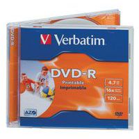 DVD-R imprimível 16X - Lote de 10 Verbatim