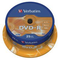 DVD-R - Matt Silver 16X- lote de 25 Verbatim