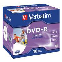 DVD+R imprimível 16X - Lote de 10 Verbatim