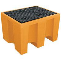 Palete de retenção, Cap. de retenção: 225 L, Cores: Laranja, Cap. (n.º de bidões): 1