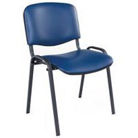 Cadeira Fancy – vinil – estrutura preta – Manutan