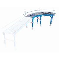Curva de transportador gravítico TRS com rolos em PVC – Somefi