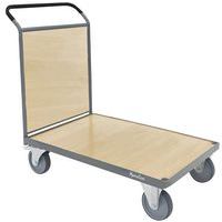 Carro com revestimento em madeira – 1 espaldar – Capacidade de carga de 500 kg – Manutan
