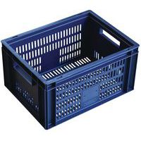 Caixa alimentar europeia, paredes perfuradas – C. 400, Alt. 600 mm – Manutan Expert, Capacidade: 19 L