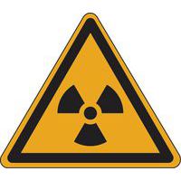 Painel de perigo – Materiais radioativos ou radiação ionizante – alumínio