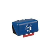 caixa formato pequeno máscara respiratória, cor azul