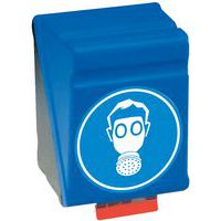 caixa maxi máscara respiratória azul