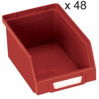 Conjunto de 48 caixas de bico Kangourou - Comprimento de 165 mm - 1 L - Manutan