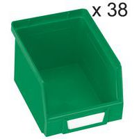 Conjunto de 38 caixas de bico Kangourou - Comprimento de 240 mm - 3,5 L - Manutan