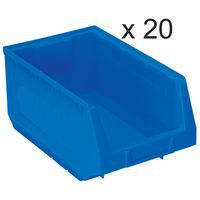 Conjunto de 20 caixas de bico Kangourou - Comprimento de 345 mm - 10 L - Manutan