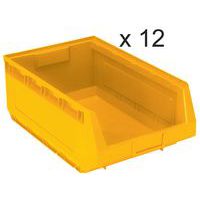 Conjunto de 12 caixas de bico Kangourou - Comprimento de 485 mm - 30 L - Manutan