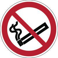 Painel de proibição redondo - Proibido fumar - rígido