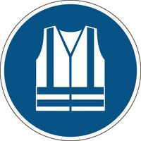 Painel de obrigação – Uso de colete de segurança de alta visibilidade – rígido