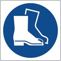 Painel de obrigação – Uso de calçado de segurança – alumínio