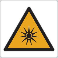 Painel de perigo – Radiações óticas – alumínio